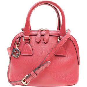 (S6) Gucci Crossbody Bag Red Leather